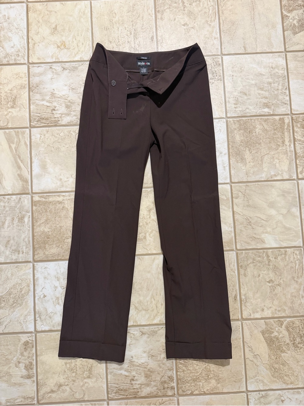 Style & Co. Women's Dark Brown Dress Pants